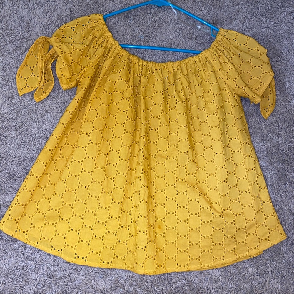 Yellow off the shoulder top